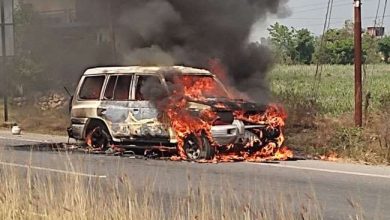 Photo of देहरादून- हरिद्वार राष्ट्रीय राजमार्ग पर डोईवाला के माजरी ग्रांट के समीप वाहन में अचानक आग लग जाने से आसपास मची अफरा-तफरी