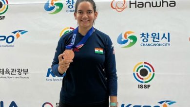 Photo of इंडिया की अंजुम मोदगिल ने निशानेबाजी वर्ल्ड कप की महिला 50 मीटर राइफल थ्री पोजीशन स्पर्धा में अपने नाम किया कांस्य मेडल