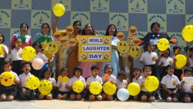 Photo of अल्मा मातेर विद्यालय में ठहाको के साथ मनाया गया विश्व हास्य दिवस