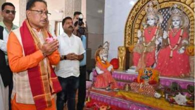 Photo of मुख्यमंत्री विष्णुदेव साय ने भगवान श्रीराम, माता जानकी, हनुमान जी और शिवजी की पूजा अर्चना कर प्रदेशवासियों के सुख समृद्धि की कामना की