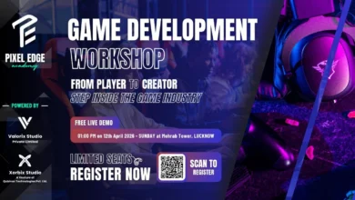 Photo of लखनऊ में फ्री गेम डेवलपमेंट वर्कशॉप, छात्रों को मिलेगा करियर का नया रास्ता