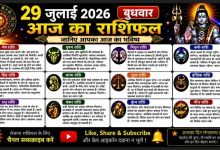 Photo of 29 जुलाई 2026 का राशिफल