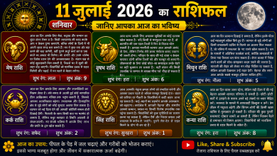 Photo of 11 जुलाई 2026 का राशिफल