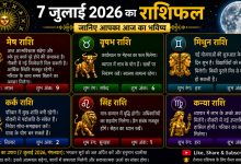 Photo of 7 जुलाई 2026 का राशिफल 