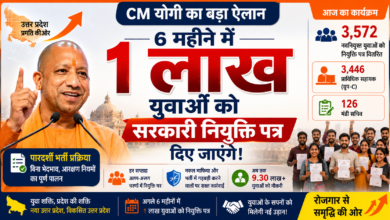 Photo of CM योगी का बड़ा ऐलान: 6 महीने में 1 लाख युवाओं को सरकारी नियुक्ति पत्र