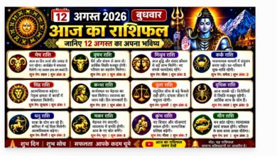 Photo of 12 अगस्त 2026 — आज का राशिफल
