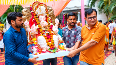Photo of श्रद्धा के साथ बप्पा का विसर्जन, जयकारों से गूंजा वातावरण