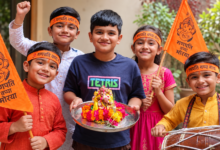 Photo of गणेश विसर्जन में दिखा बच्चों का उत्साह, भक्ति के रंग में रंगा लखनऊ