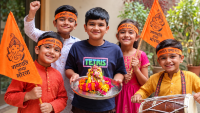 Photo of गणेश विसर्जन में दिखा बच्चों का उत्साह, भक्ति के रंग में रंगा लखनऊ