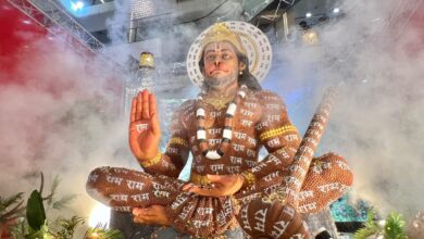 Photo of लखनऊ में 24 फीट ऊंची भव्य हनुमान प्रतिमा का अनावरण, 50 हजार से अधिक पत्थरों से किया गया निर्माण